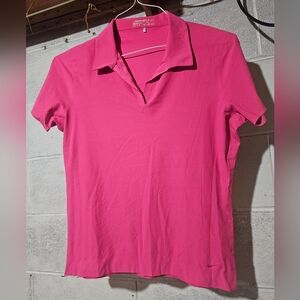 Nike Women's Short Sleeve Pink Golf Fit Dry Top Size Small (4-6)